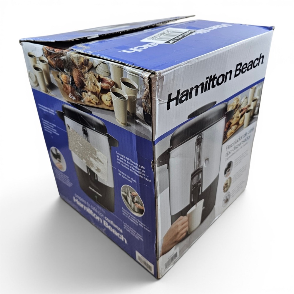 Hamilton Beach Coffee Urn Unisex 40 Cup Silver NIB Dispensing Percolator 40540 - Picture 9 of 9
